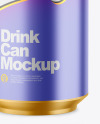 500ml Matte Metallic Drink Can Mockup