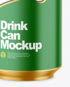 500ml Metallic Drink Can w/ Matte Finish Mockup