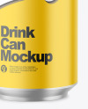 500ml Metallic Drink Can w/ Matte Finish Mockup