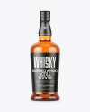 Clear Glass Whiskey Bottle Mockup