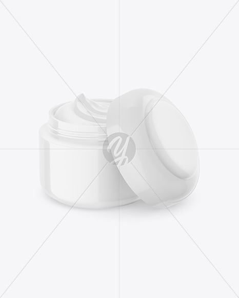 Half-Opened Cosmetic Jar Mockup