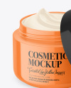 Half-Opened Cosmetic Jar Mockup