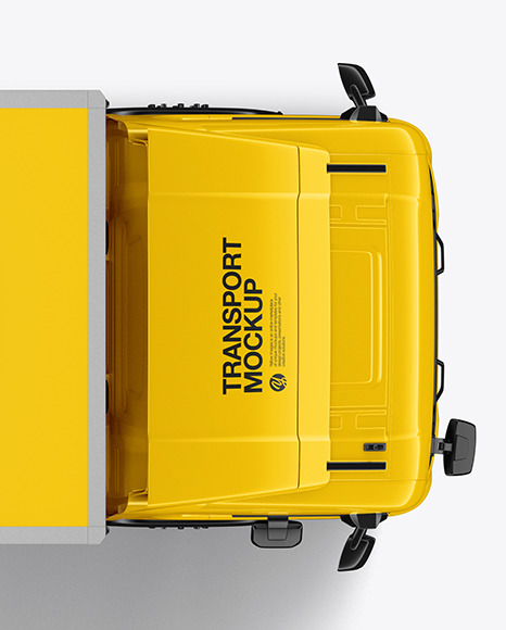 Box Truck Mockup - Top View