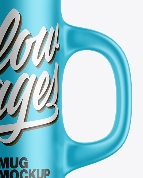 Metallic Mug w/ Coffee Splash Mockup