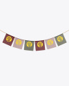 Festive Flags Garland Mockup