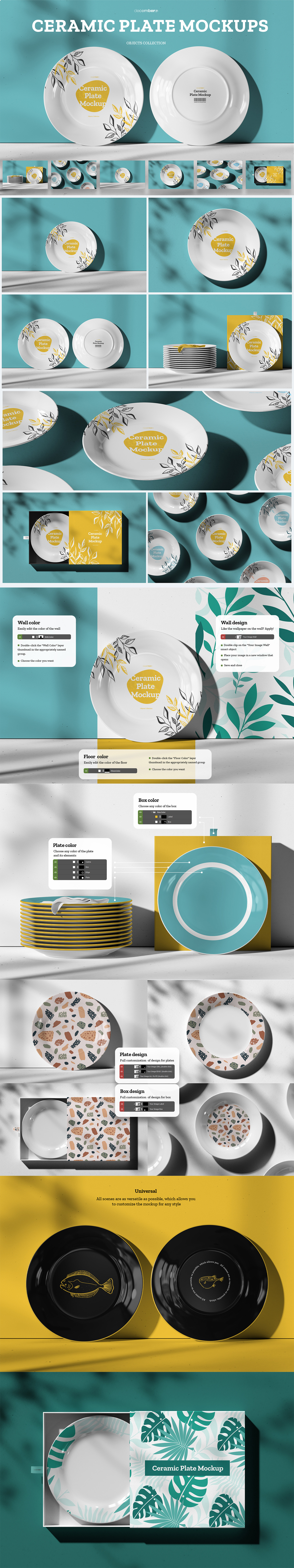 7 Mockups Ceramic Plates 7 Mockups Ceramic Plates