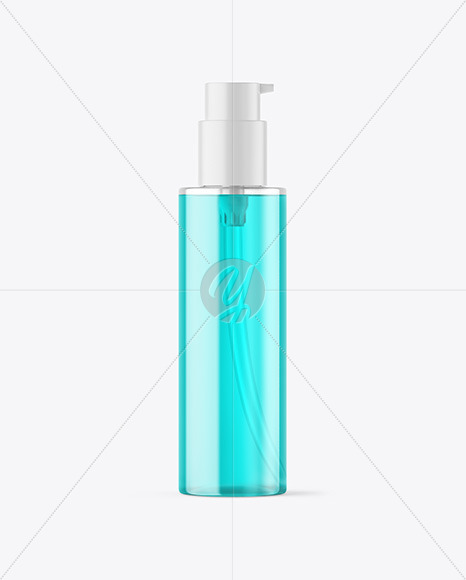 Color Liquid Cosmetic Bottle with Pump Mockup Color Liquid Cosmetic Bottle with Pump Mockup
