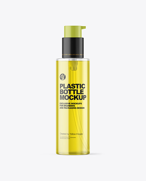 Color Liquid Cosmetic Bottle with Pump Mockup Color Liquid Cosmetic Bottle with Pump Mockup