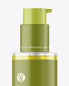 Color Liquid Cosmetic Bottle with Pump Mockup Color Liquid Cosmetic Bottle with Pump Mockup