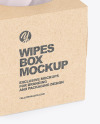 Kraft Paper Box w/ Wipes Mockup