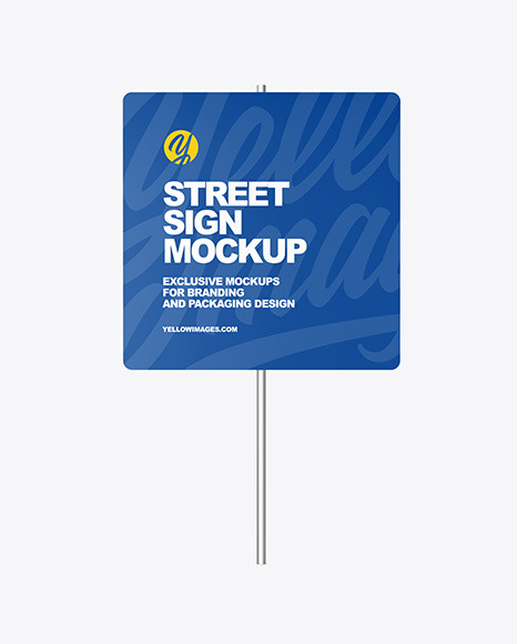 Metallic Street Sign Mockup