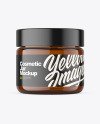 Amber Glass Cosmetic Jar Mockup