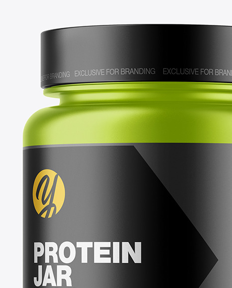 Metallized Protein Jar Mockup