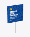 Metallic Street Sign Mockup