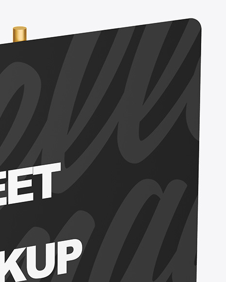 Metallic Street Sign Mockup