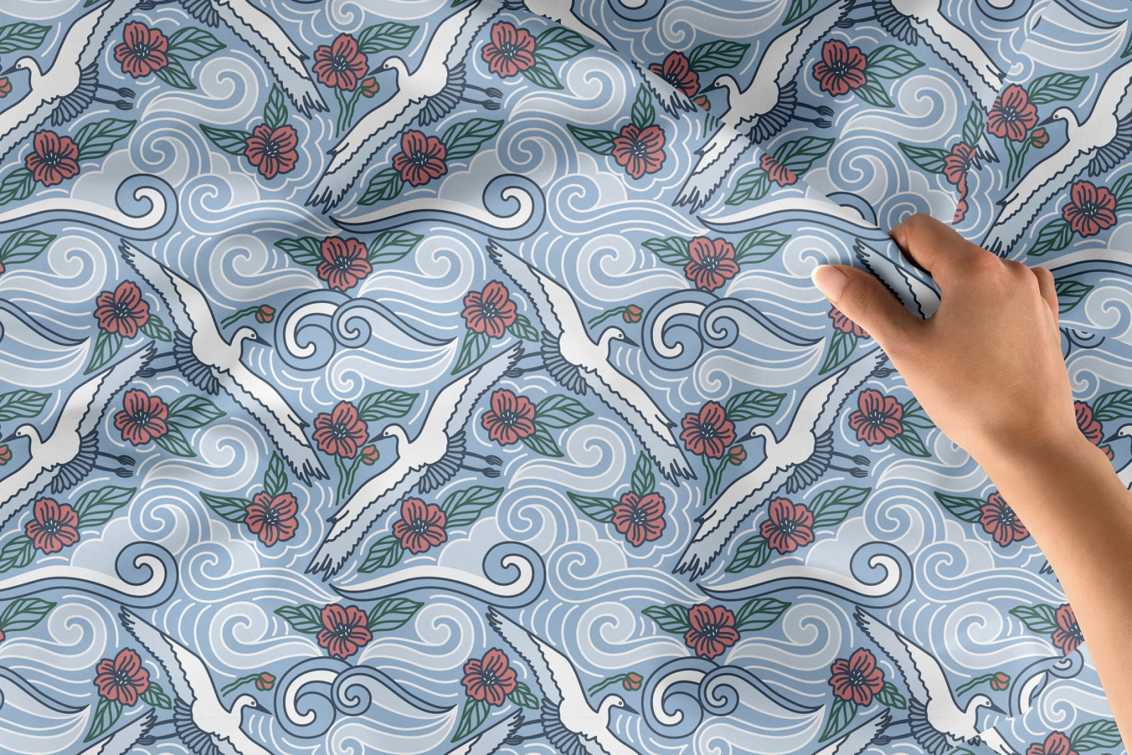 Cranes Birds Pattern Collection Cranes Birds Pattern Collection