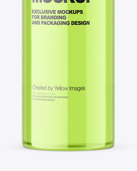 Clear Plastic Bottle with Pump Mockup
