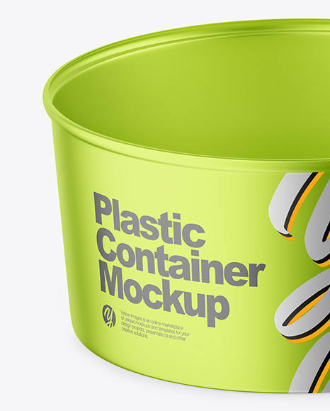 Opened Matte Metallic Container Mockup