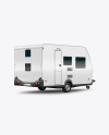 Camper Trailer Mockup - Back Half Side View