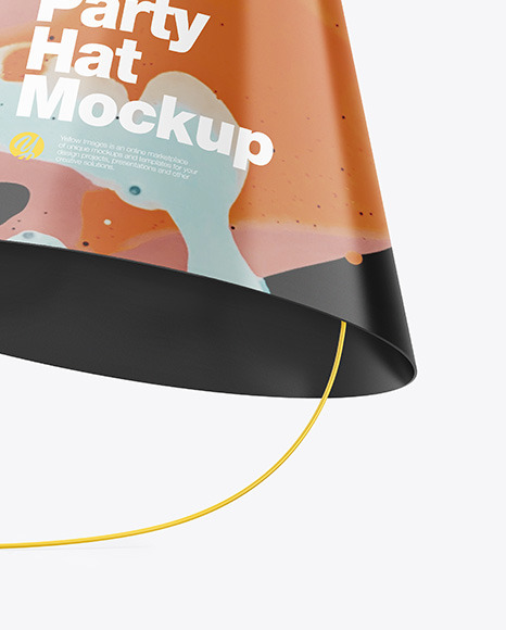 Glossy Party Hat Mockup