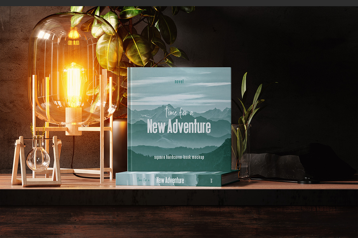 Square Hardcover Book Mockup Square Hardcover Book Mockup