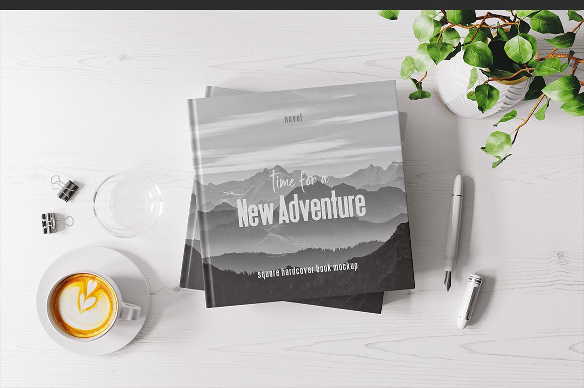 Square Hardcover Book Mockup Square Hardcover Book Mockup