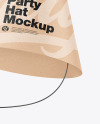 Kraft Party Hat Mockup