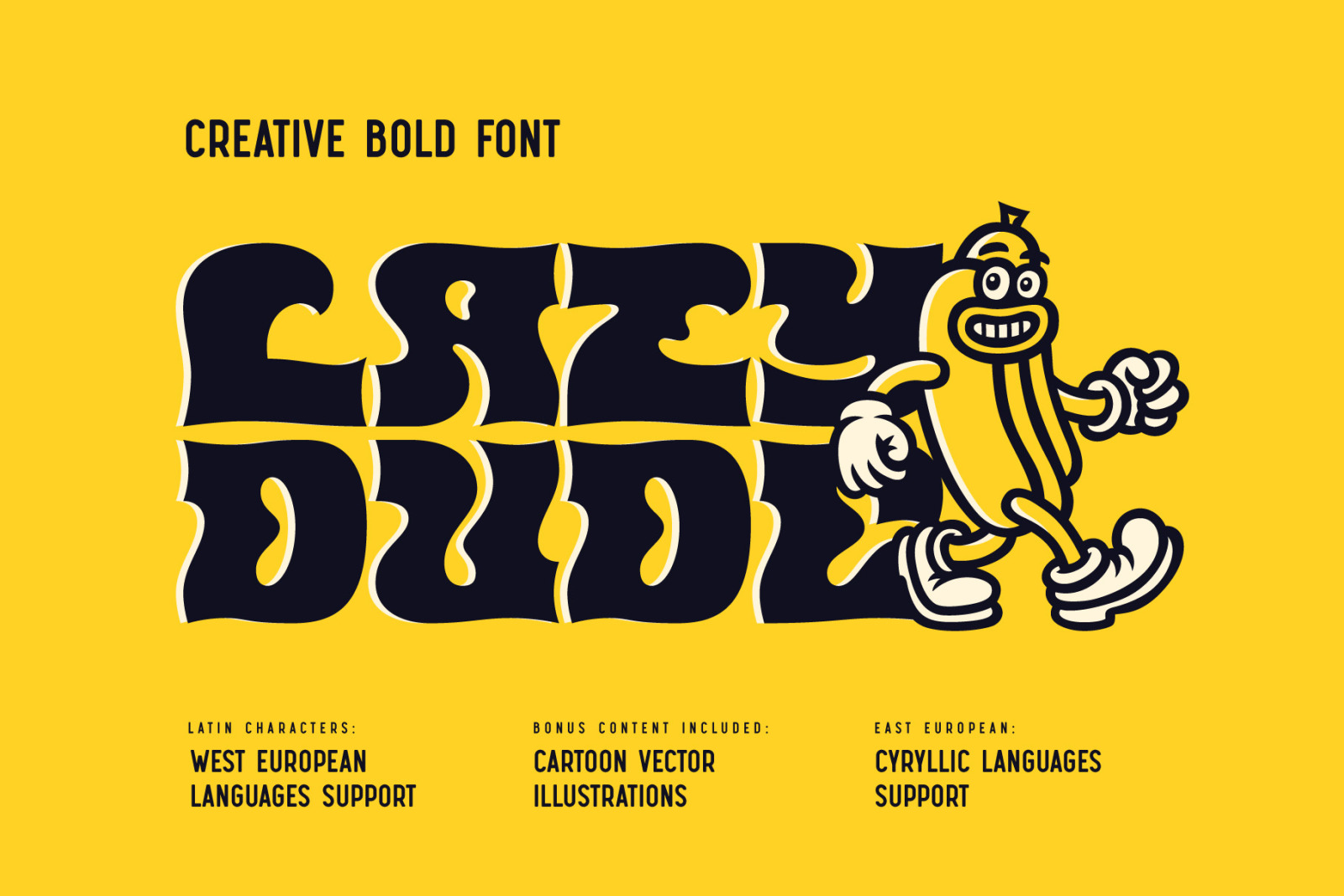 Lazy Dude - font and illustrations Lazy Dude - font and illustrations