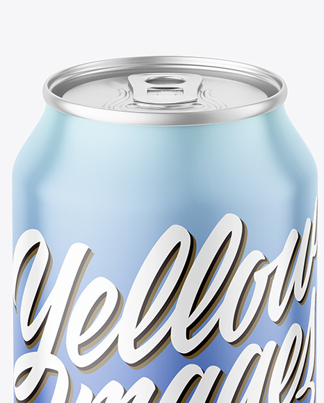 Matte Drink Can Mockup