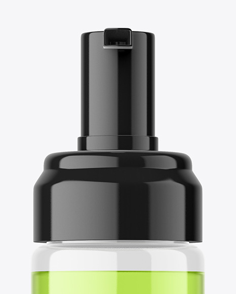 Clear Cosmetic Bottle with Pump Mockup