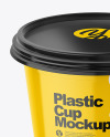 Glossy Plastic Cup Mockup