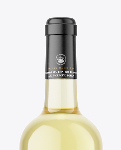 Clear Glass White Wine Mockup