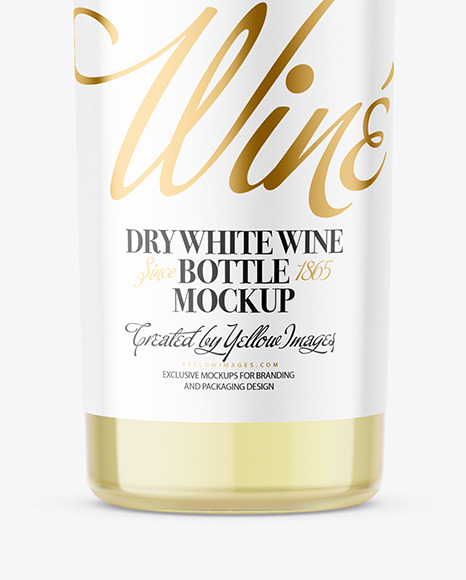 Clear Glass White Wine Mockup