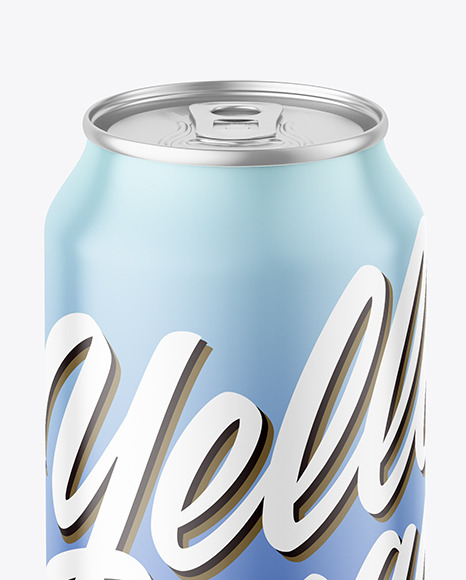 Matte Drink Can Mockup