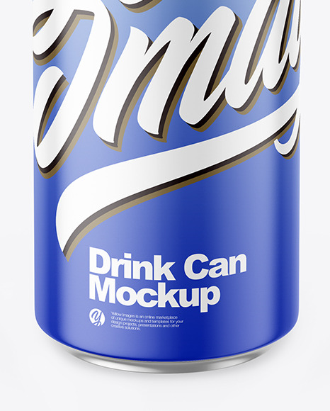 Matte Drink Can Mockup