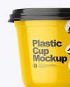 Glossy Plastic Cup Mockup