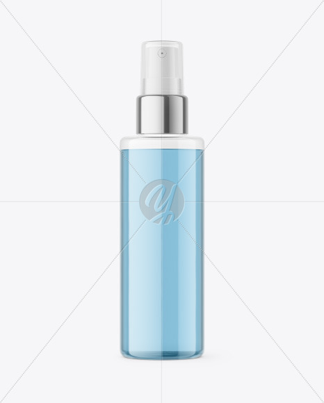 Clear Plastic Spray Bottle Mockup