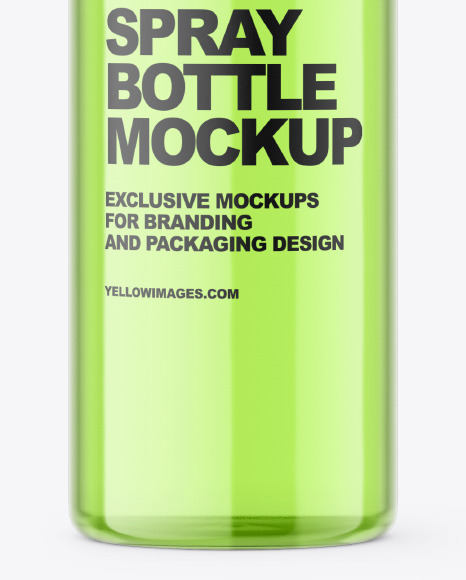 Clear Plastic Spray Bottle Mockup