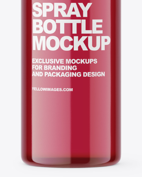 Colored Plastic Spray Bottle Mockup