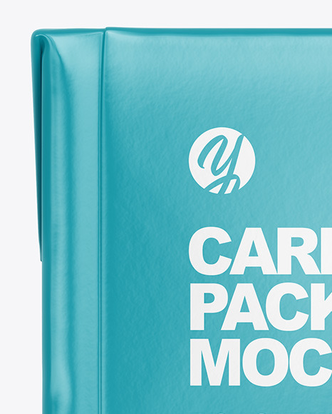 Glossy Cardboard Package Mockup