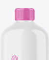 Glossy Plastic Milk Bottle Mockup