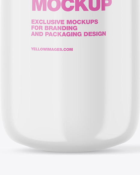 Glossy Plastic Milk Bottle Mockup