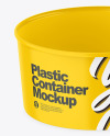 Opened Glossy Plastic Container Mockup