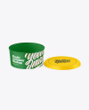 Opened Matte Plastic Container Mockup