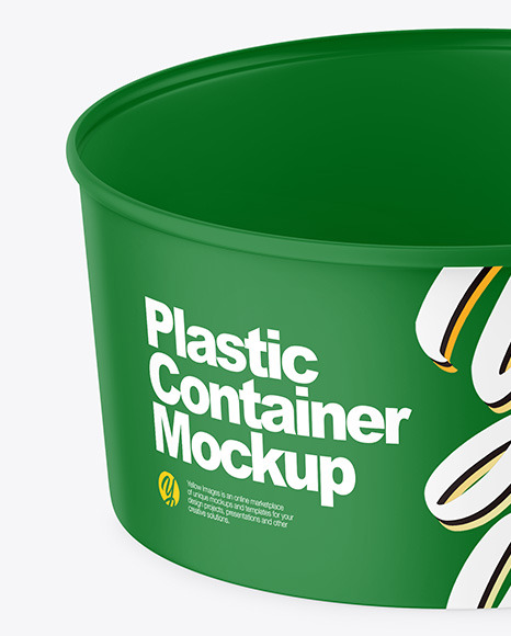 Opened Matte Plastic Container Mockup