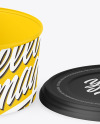 Opened Matte Plastic Container Mockup