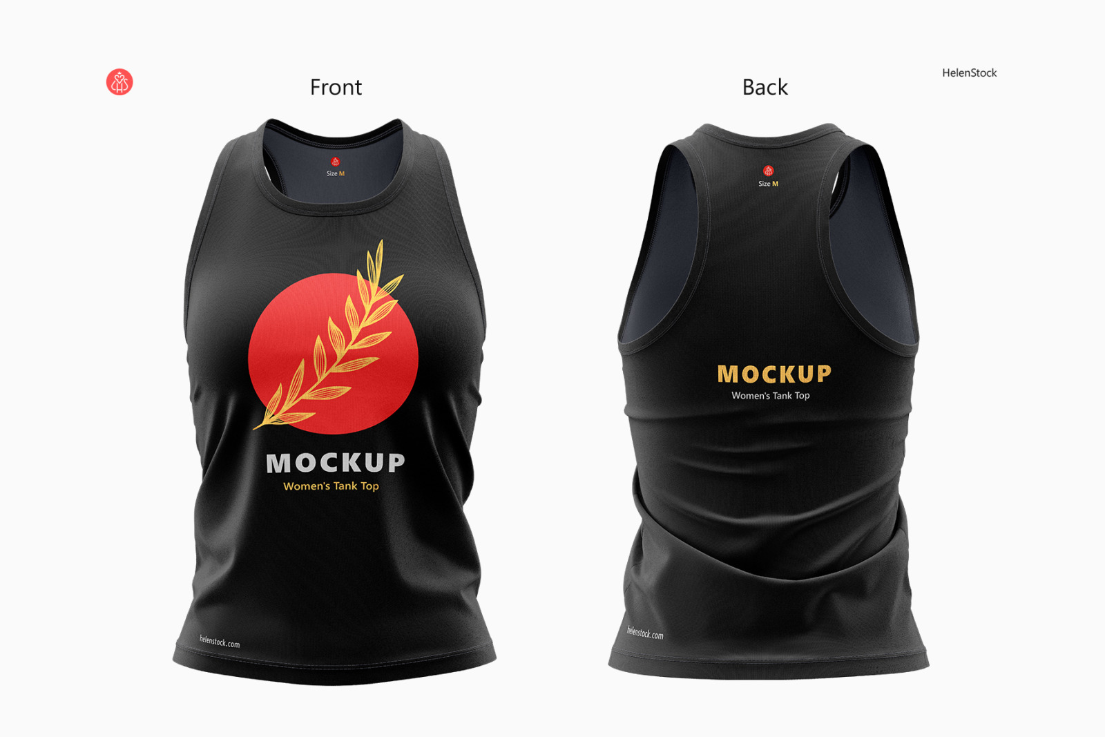 Women&#039;s Tank Top Mockup - Front and Back Views