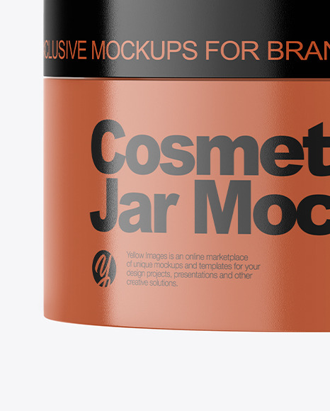 Glossy Cosmetic Jar Mockup