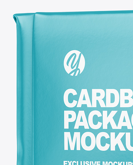 Glossy Cardboard Package Mockup