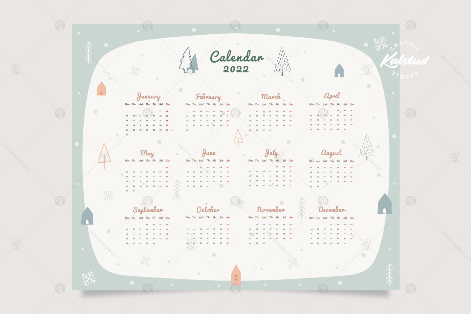 2022 Calendar Playful Illustration